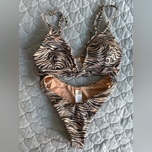 Tiger Print Bikini Set